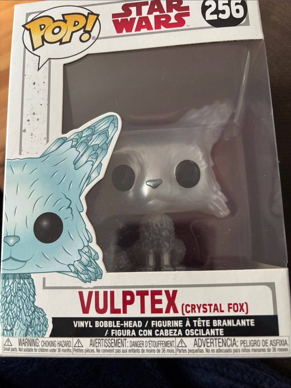 NIP  256 STAR WARS Funko Vulptex Crystal Fox Figure - White, Light Blue